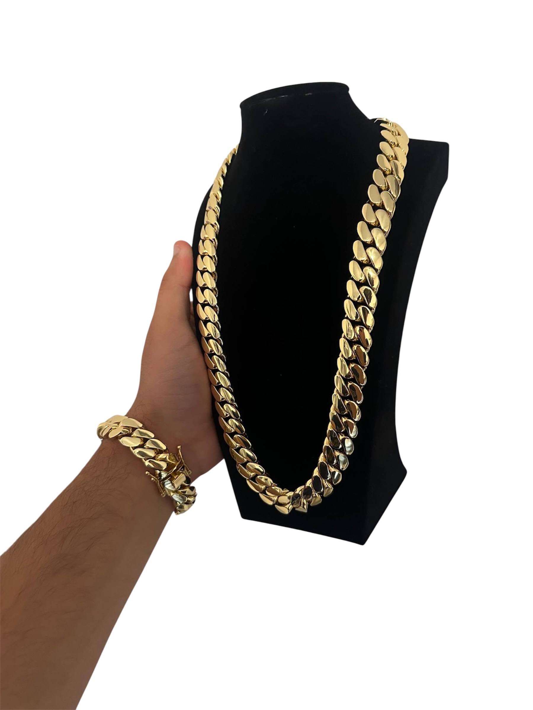 Cuban Link Set Chain + Bracelet